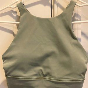 Lululemon Energy Bra High-Neck Longline *Medium Support, Size 6, Sage Green